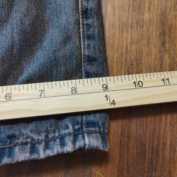 Phat Farm Denim Jeans Men's 32 x 33 Embroidered Logo Y2K Urban Hip Hop Brownish - Picture 6 of 14